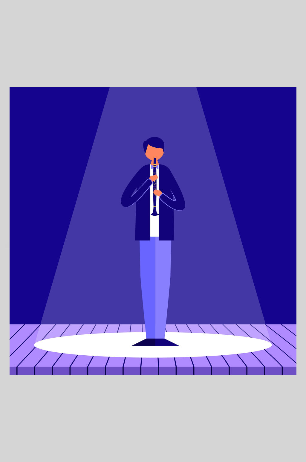 男孩演唱会音乐节矢量插画素材