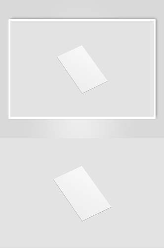 白色空白卡片长方形标签样机