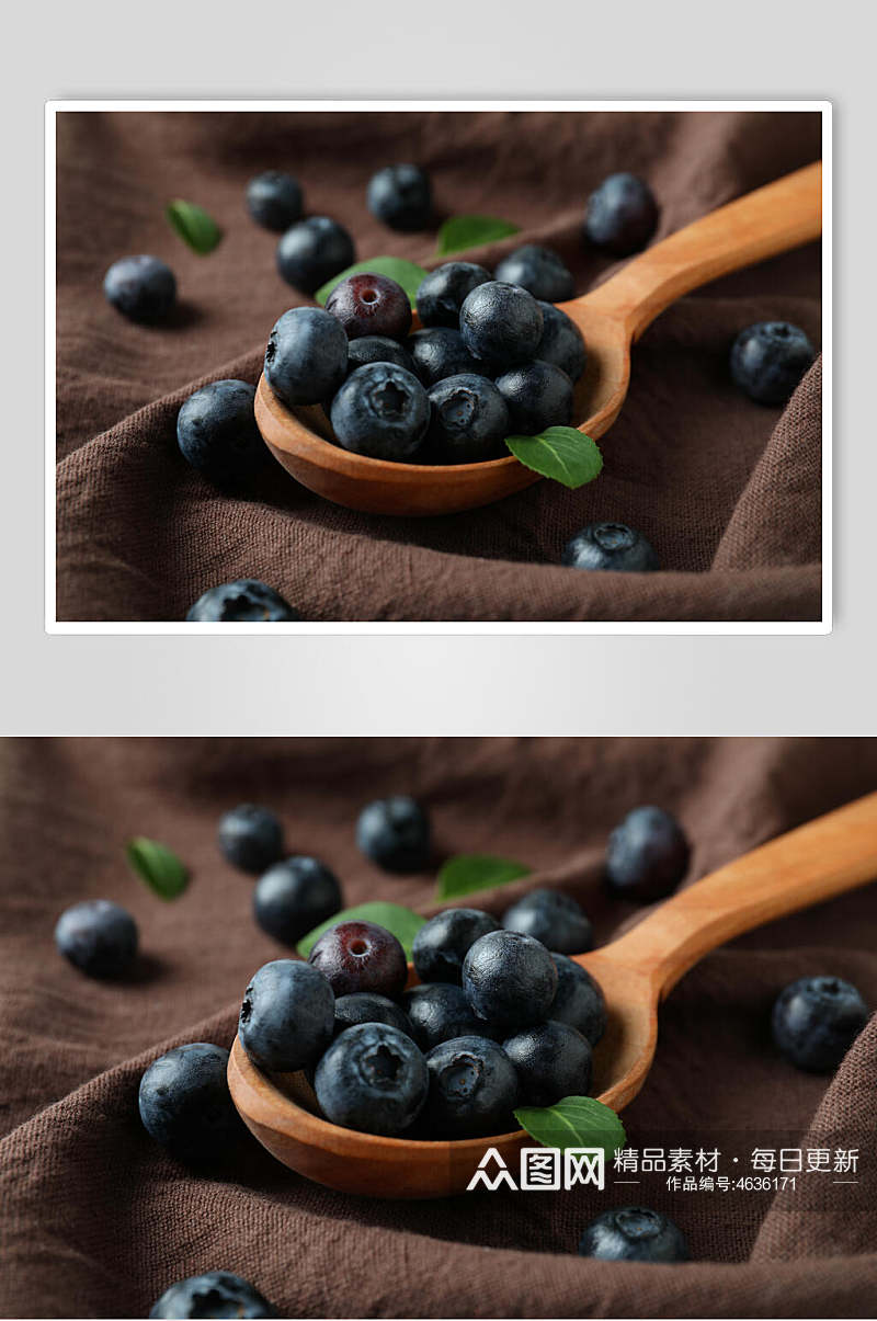 蓝莓水果摆拍图片素材
