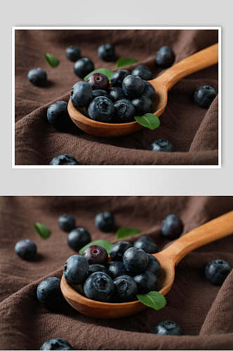 蓝莓水果摆拍图片