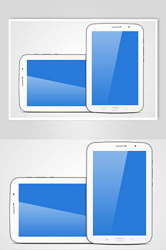 时尚蓝白手机电脑显示屏样机
