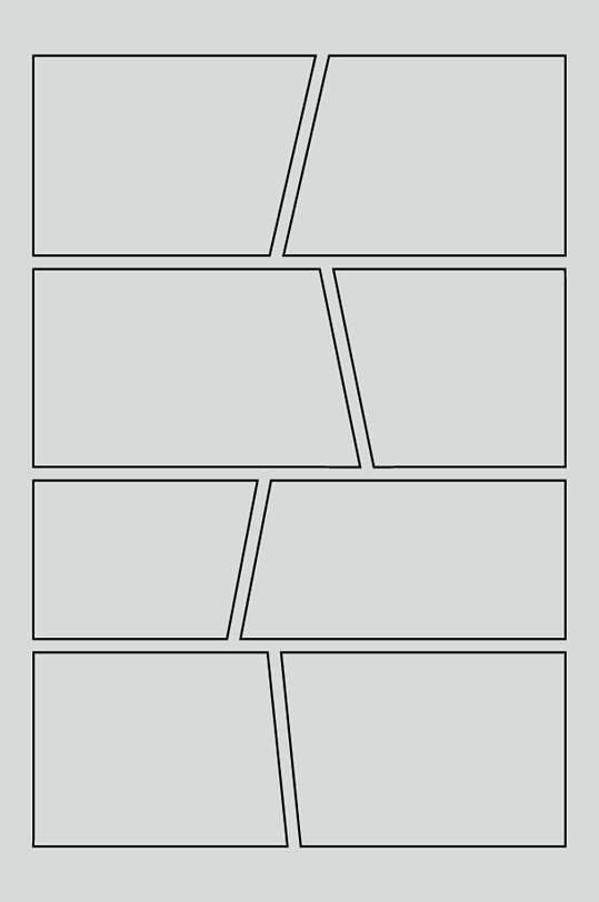 八格漫画分镜框矢量素材