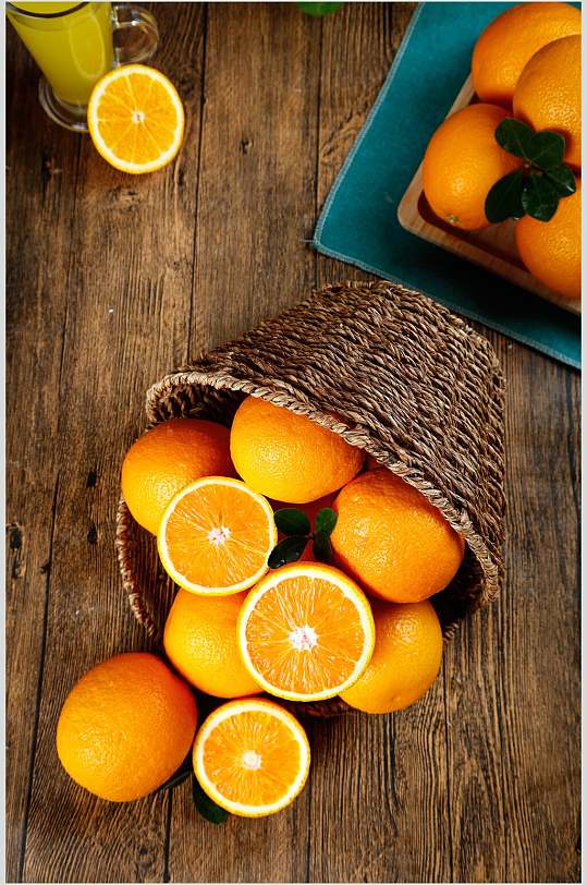 橙色橙子新鲜水果摄影图