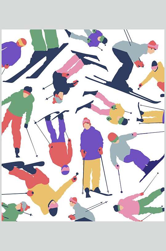滑雪海报人物图片-滑雪海报人物素材下载-众图网