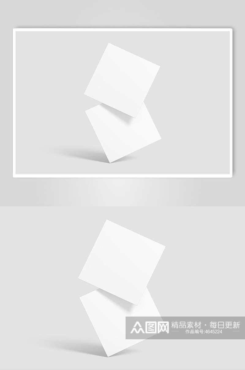 正方形方形卡片样机素材