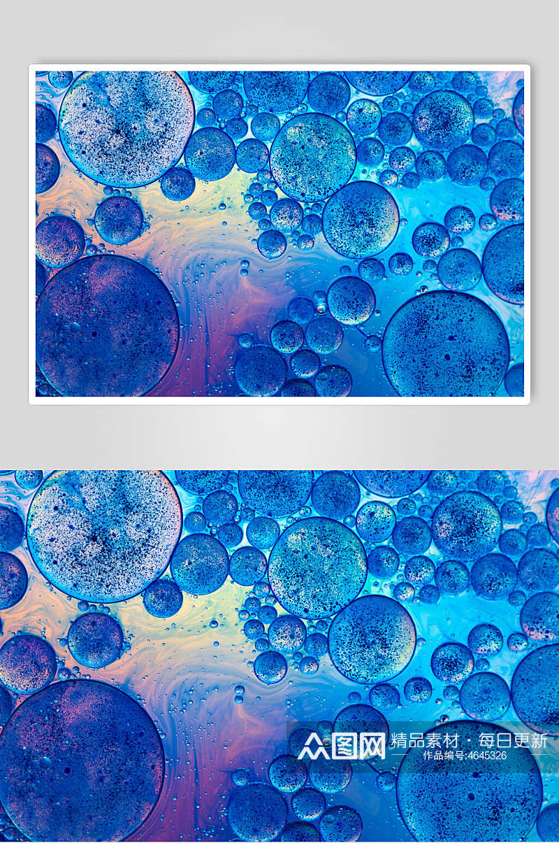 蓝色微生物分子图片素材