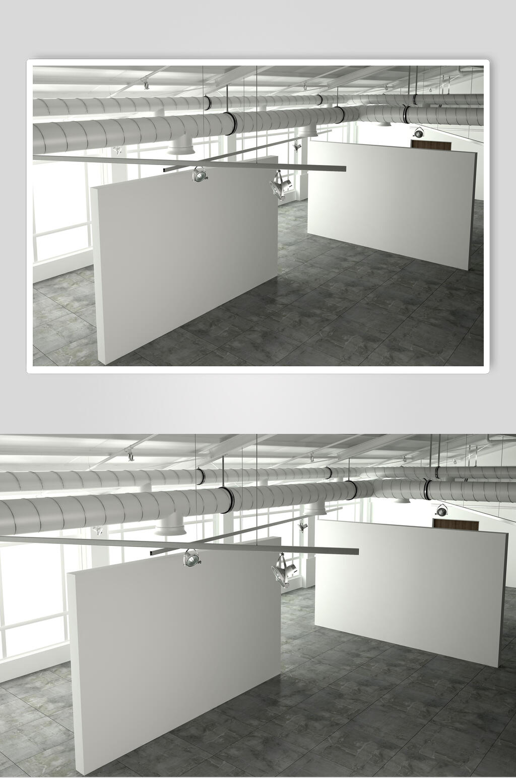 大气留白画廊展示样机素材