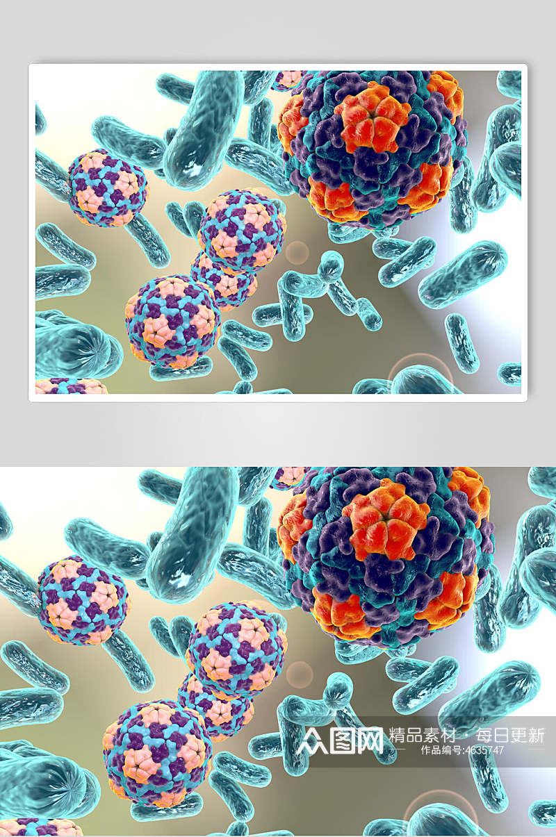 科学数据微生物分子图片素材