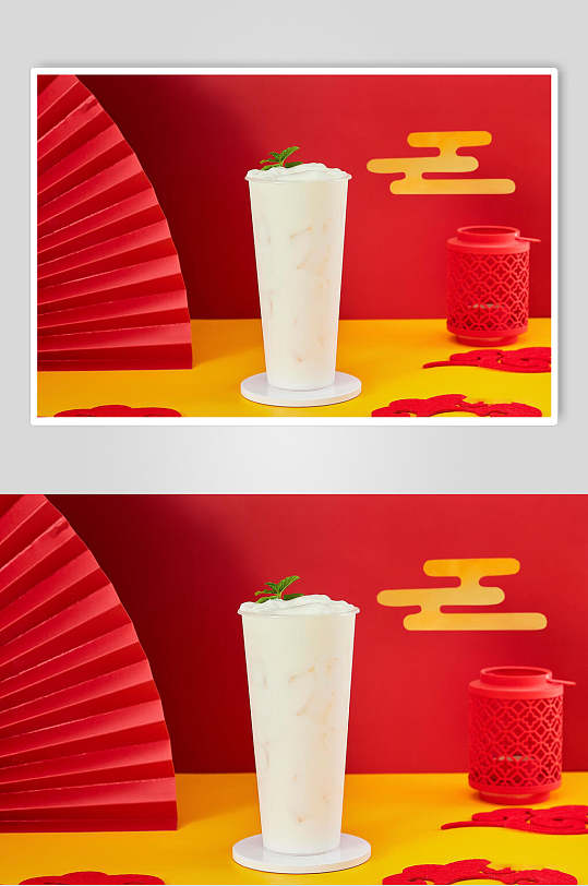 中式食品美食奶茶饮料摄影图