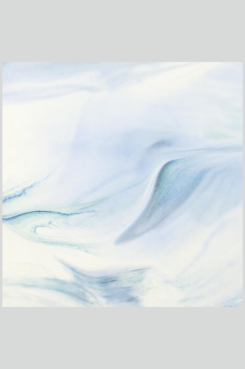 淡蓝色水彩海洋图片素材