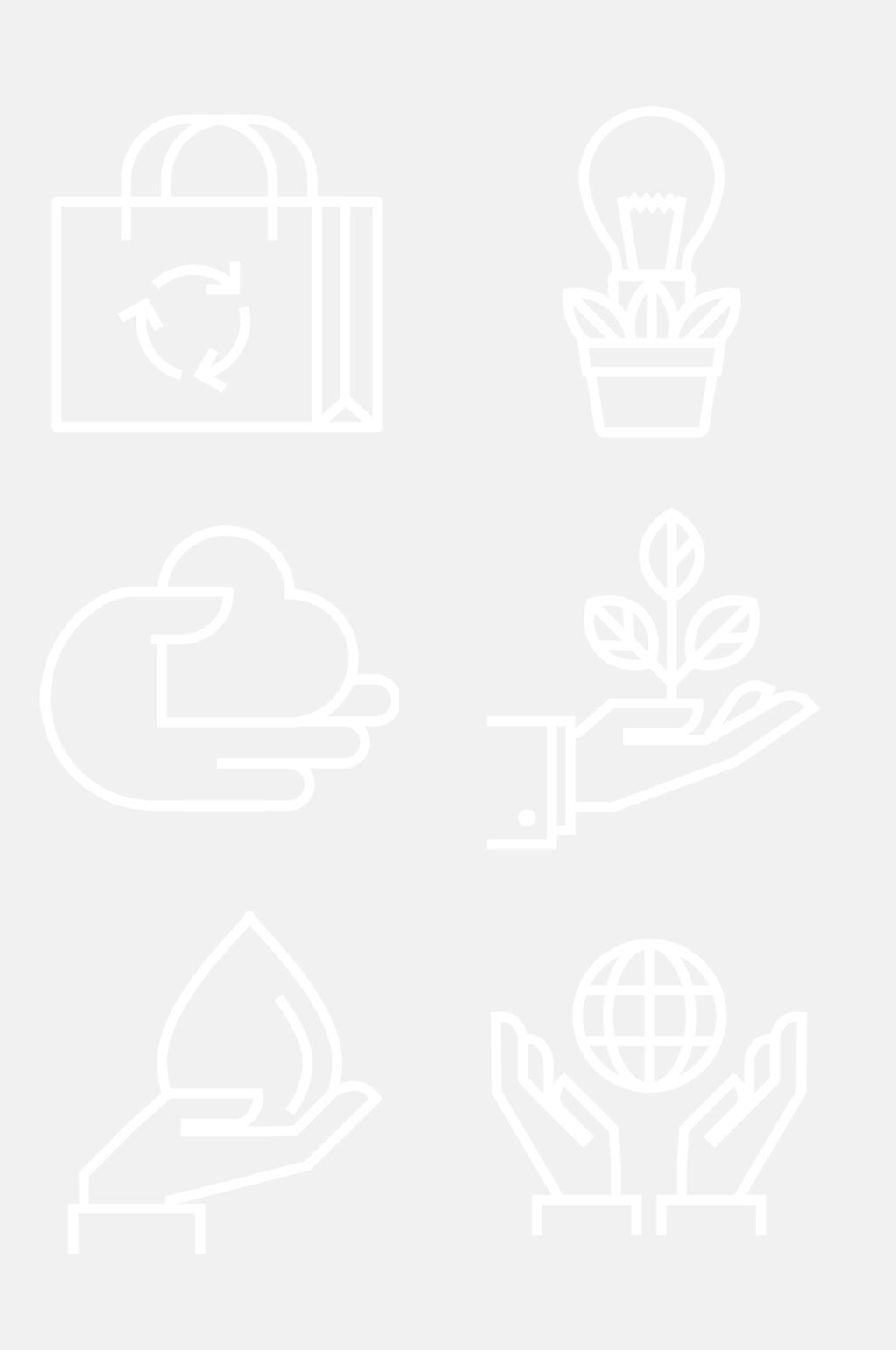植物环保白色线性生态循环图案免抠素材素材