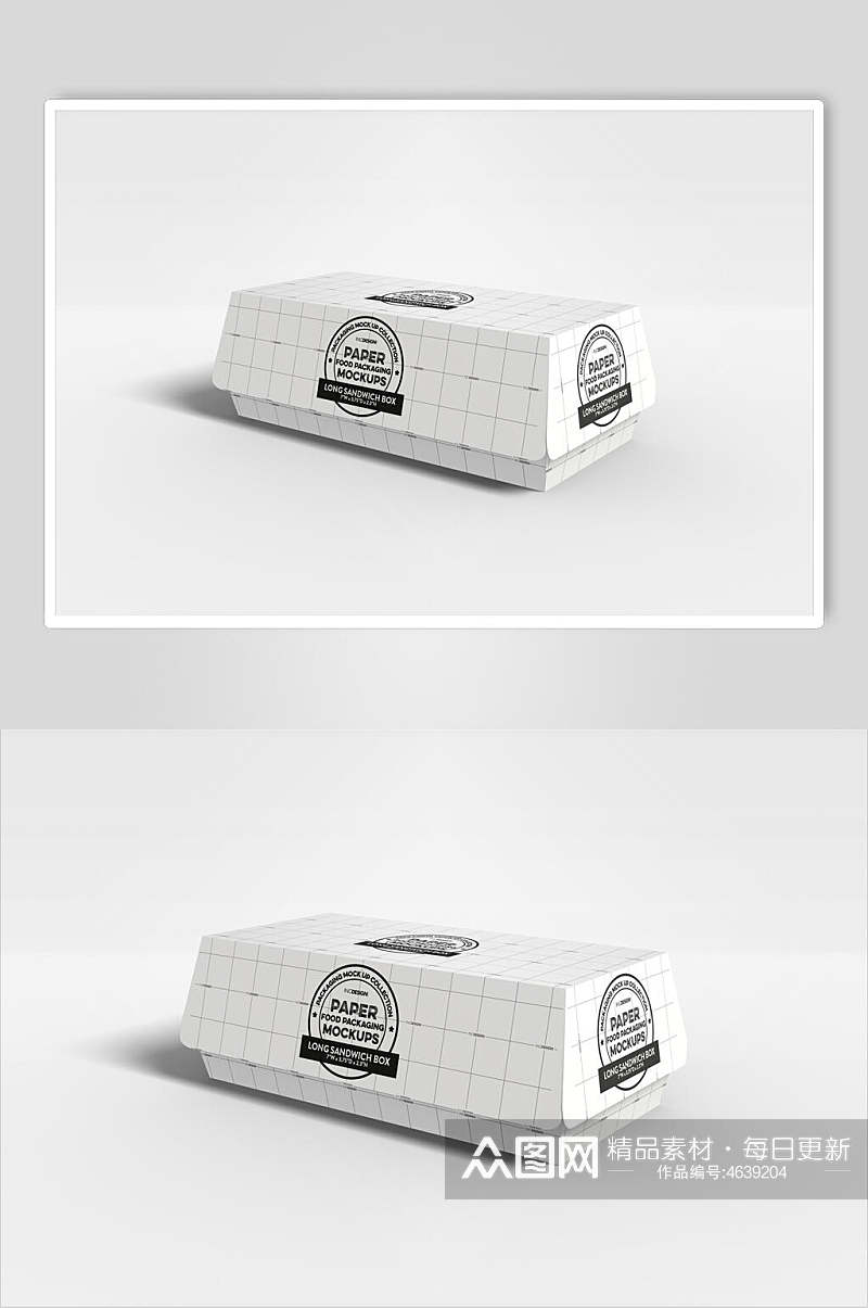 创意大气盒子食品包装盒样机素材