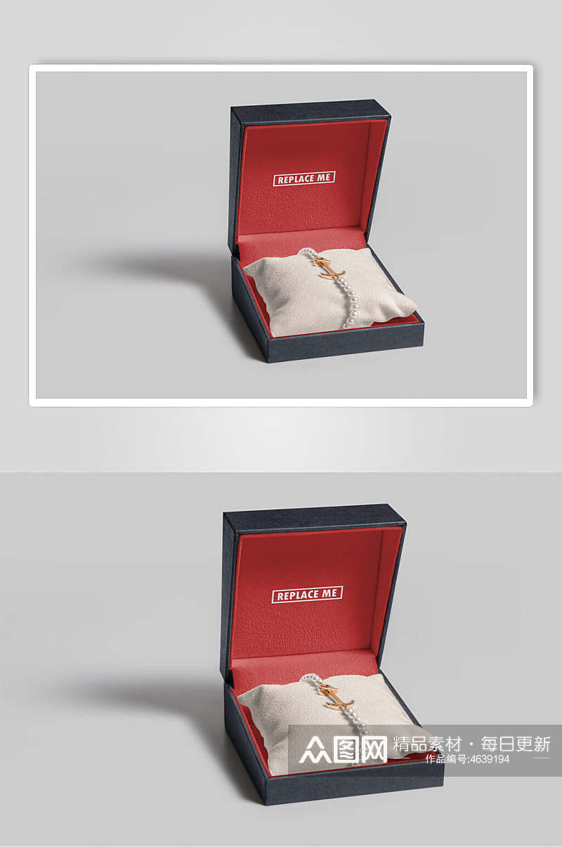 高端时尚品牌首饰盒珠宝盒样机素材