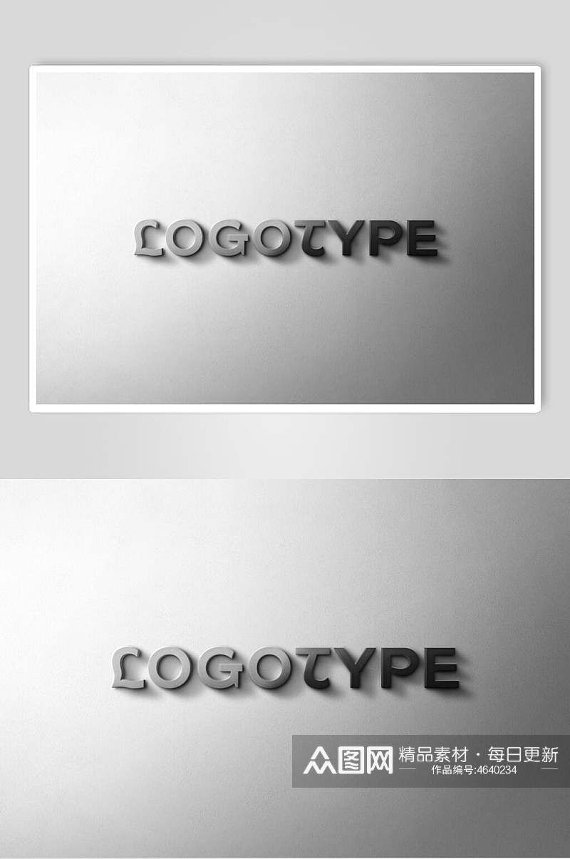 立体字母品牌LOGO样机素材