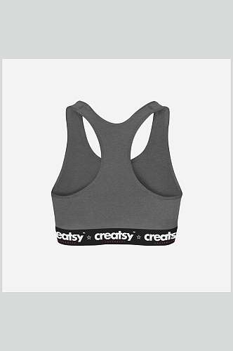 灰色创意女性健身运动短裤文胸样机