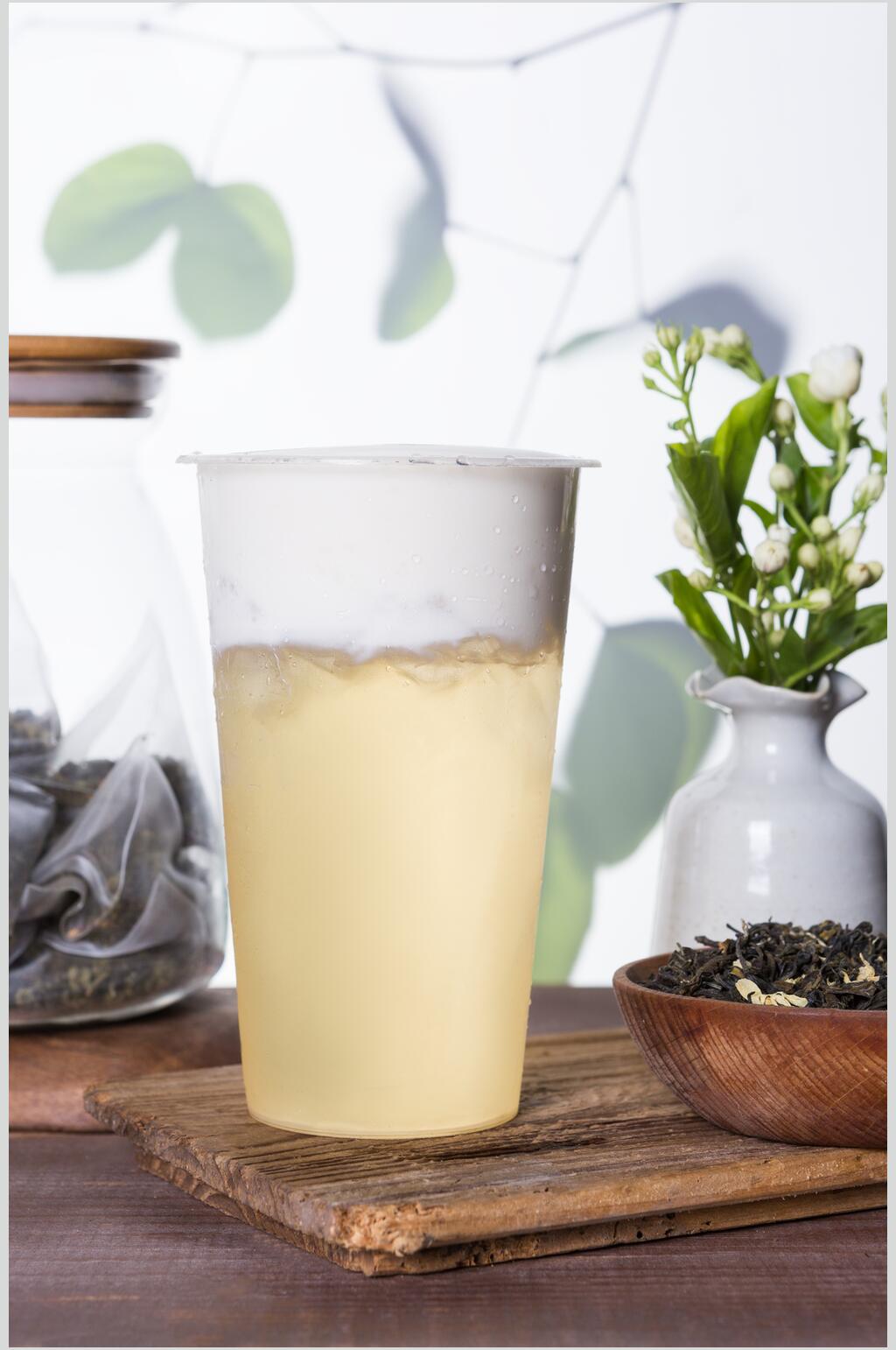奶盖美食摆拍奶茶背景图素材