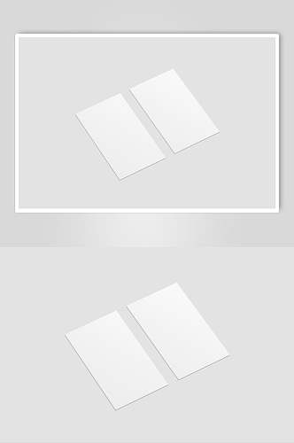 白色经典长方形标签样机