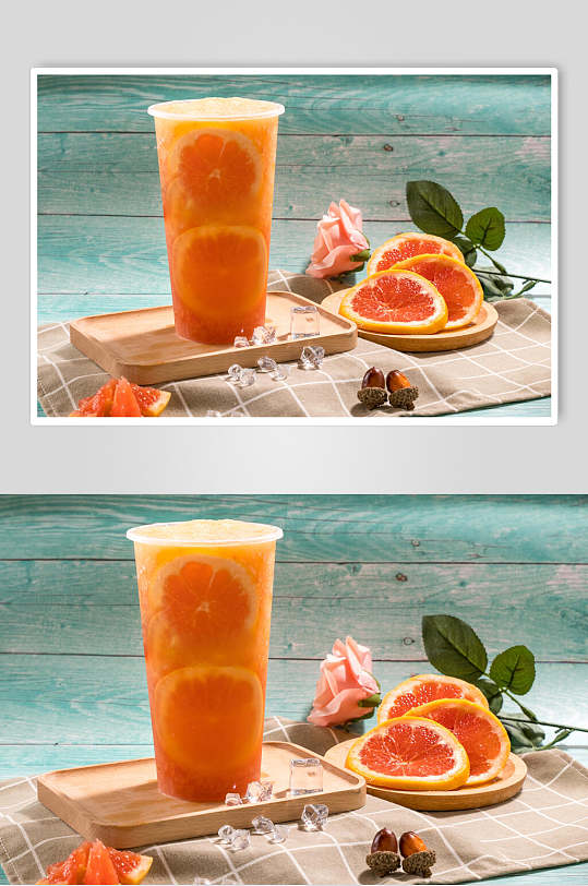 橙汁美食实拍奶茶饮料摄影图
