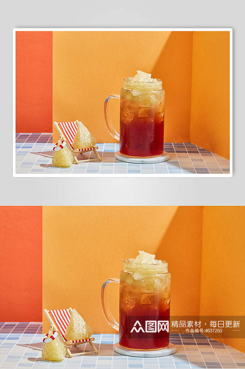 玻璃杯水果饮品摄影图素材