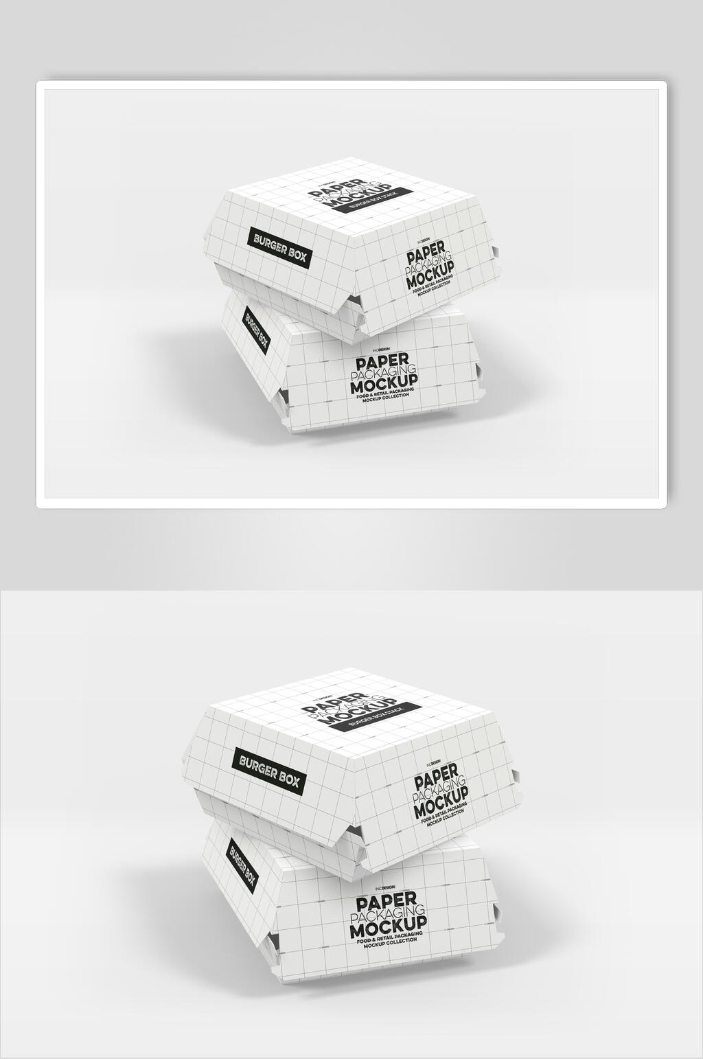 简约时尚食品包装盒样机素材