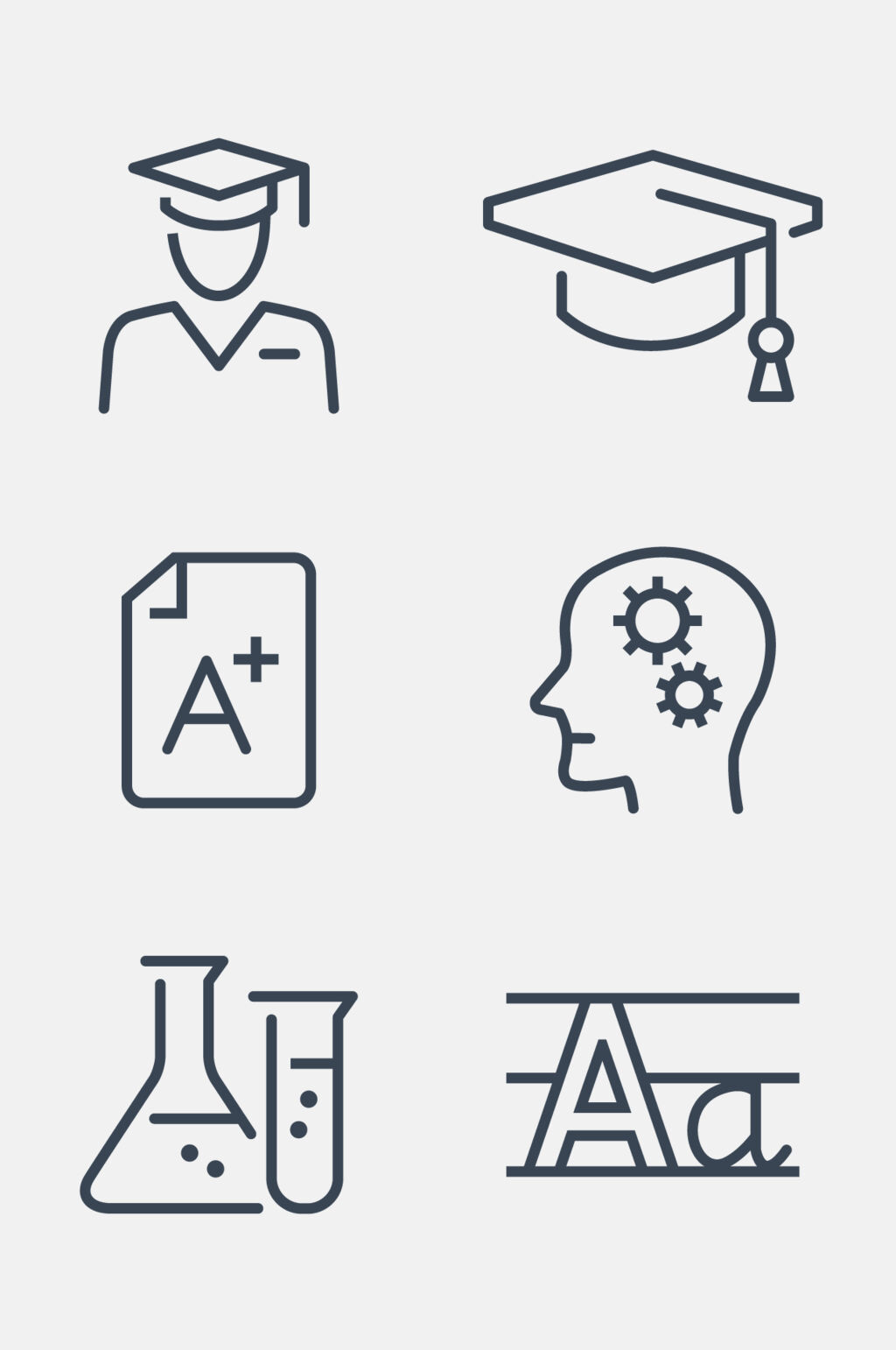 学士帽线性图标免抠素材素材