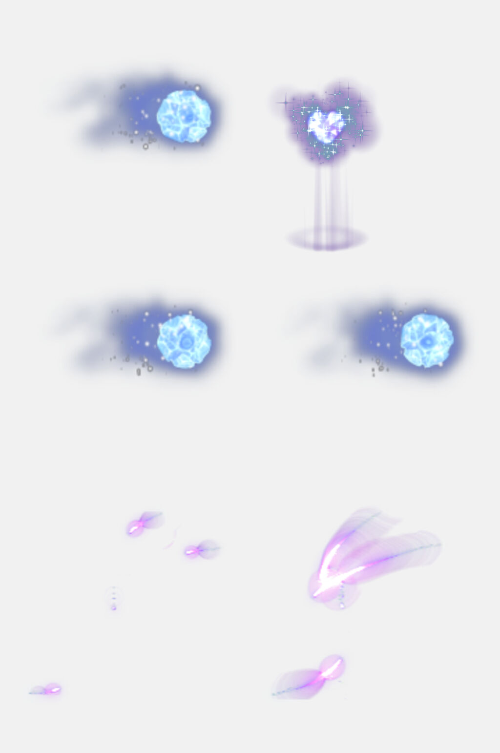 蓝紫色魔法特效免抠素材素材