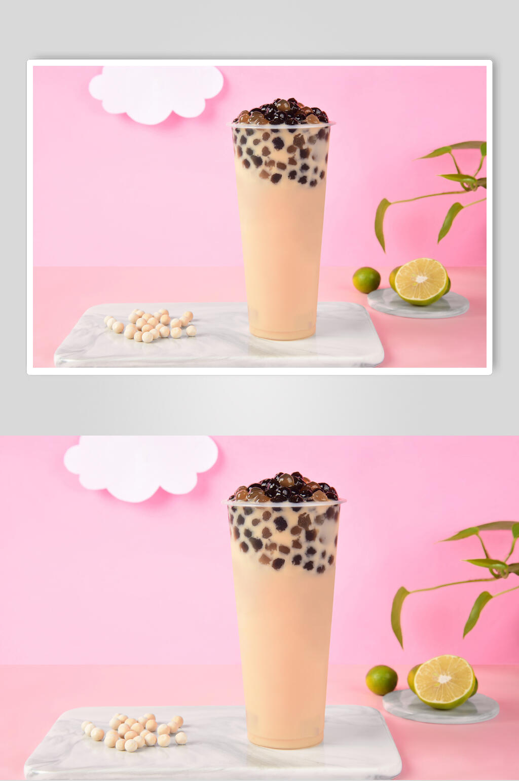 烧仙草奶茶饮料摄影图素材