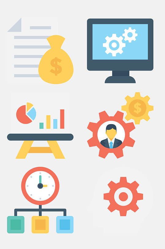 卡通创意医学项目管理类图案免抠素材