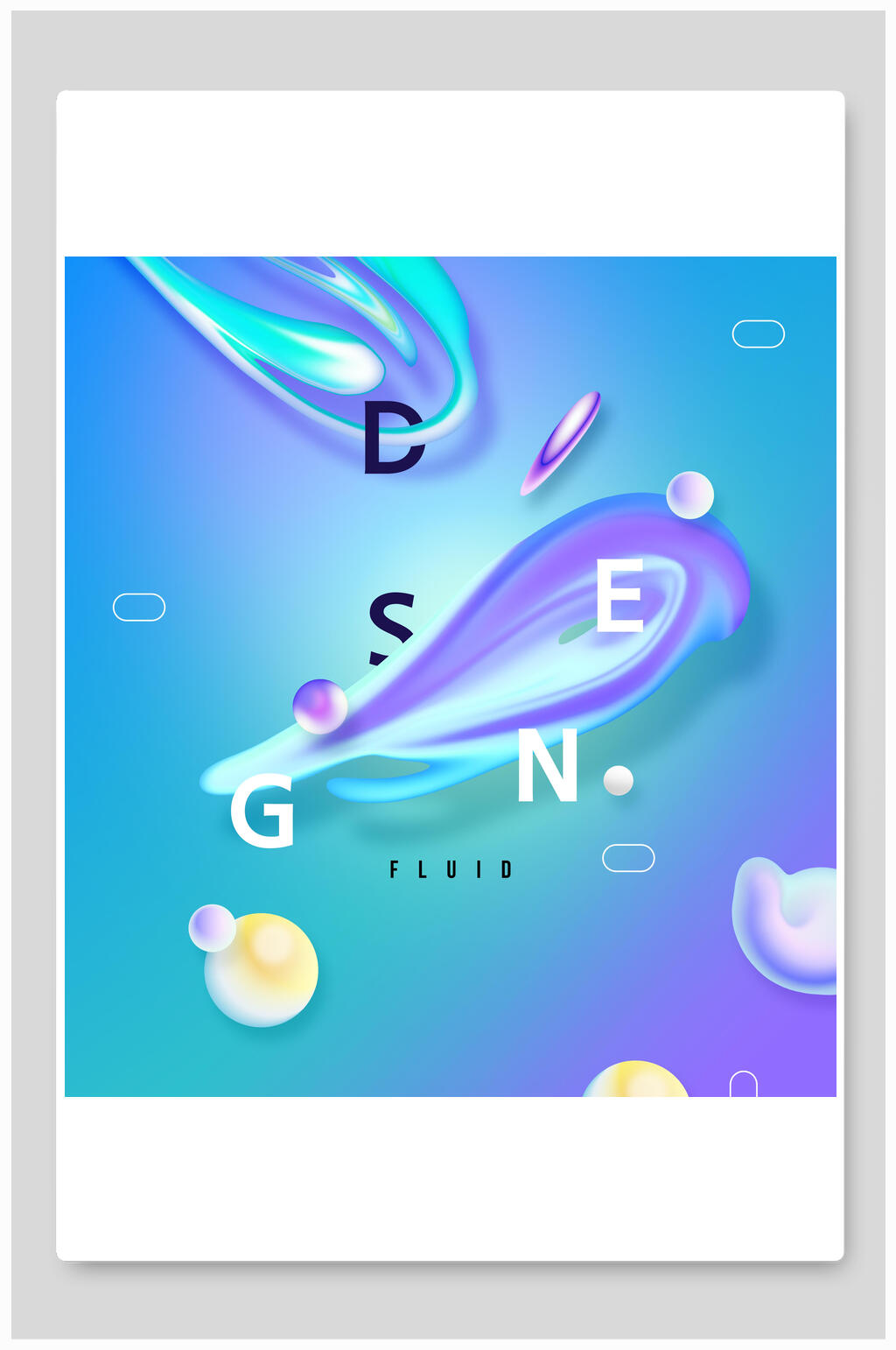 创意炫彩流体英文背景素材