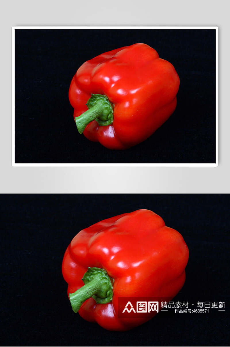 蔬菜彩椒红色大辣椒摄影图素材