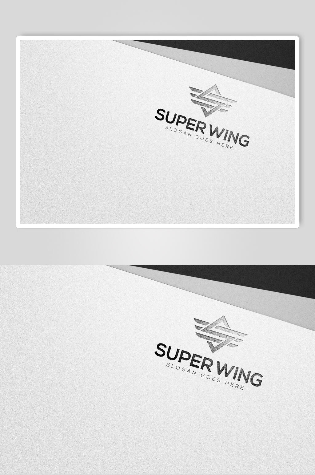 渐变英文品牌LOGO样机素材