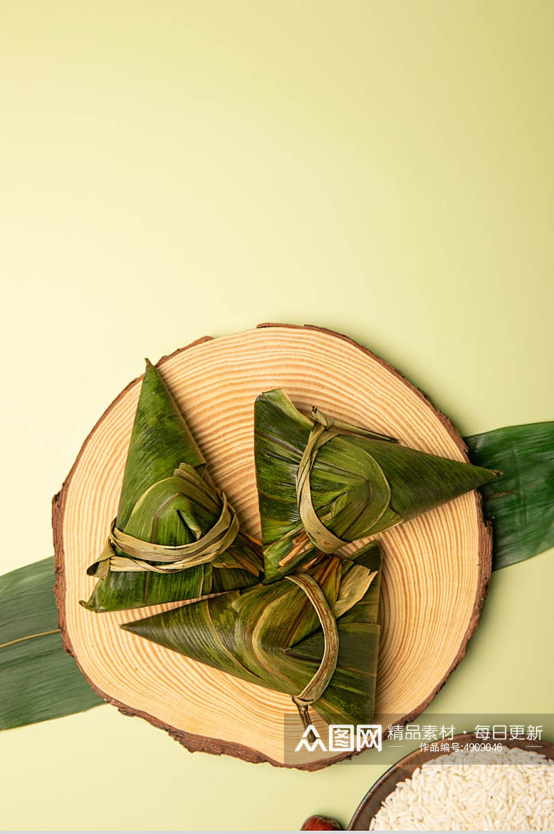 端午节中式布景粽子传统美食摄影图片素材