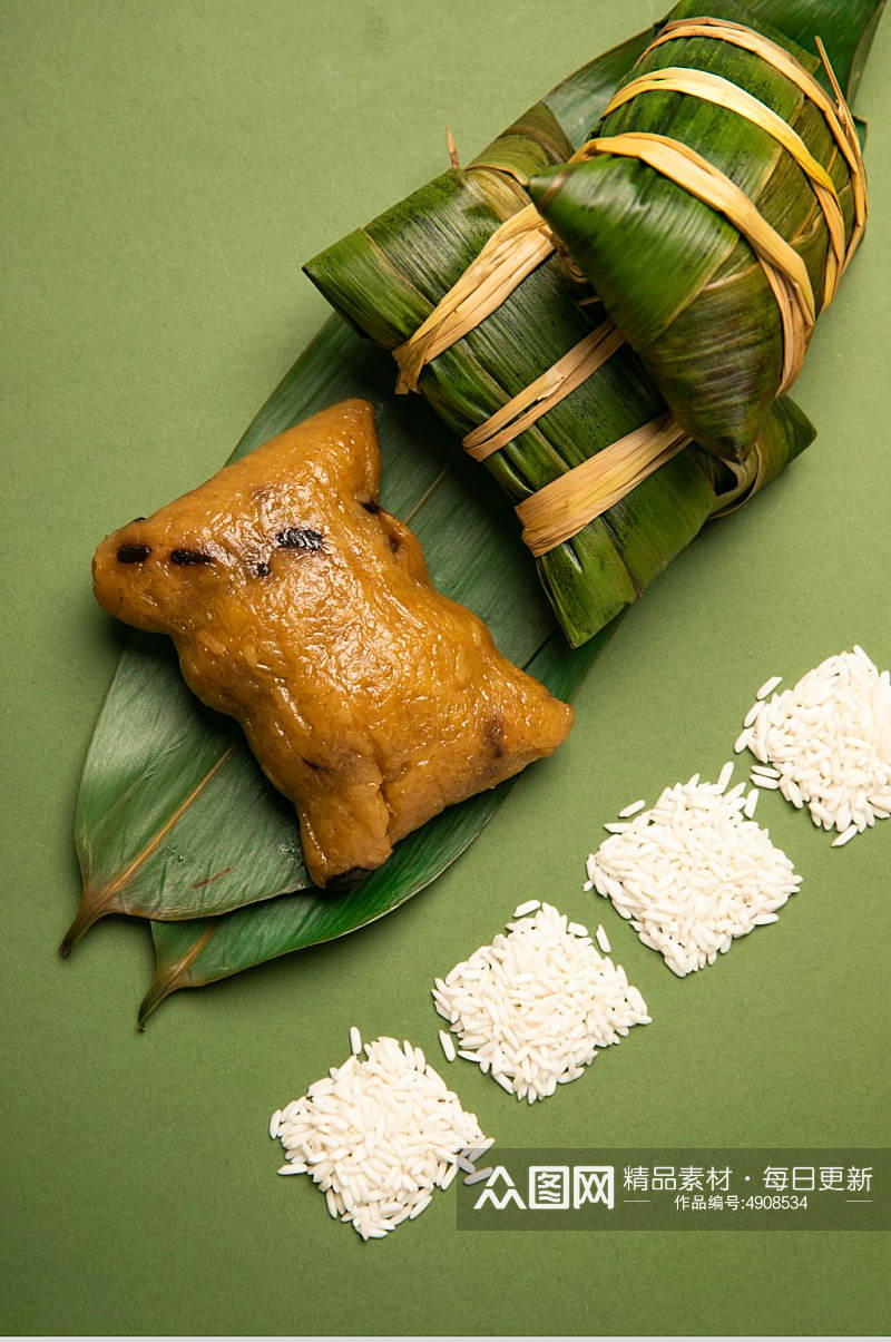 糯米粽端午节红豆传统美食摄影图片素材