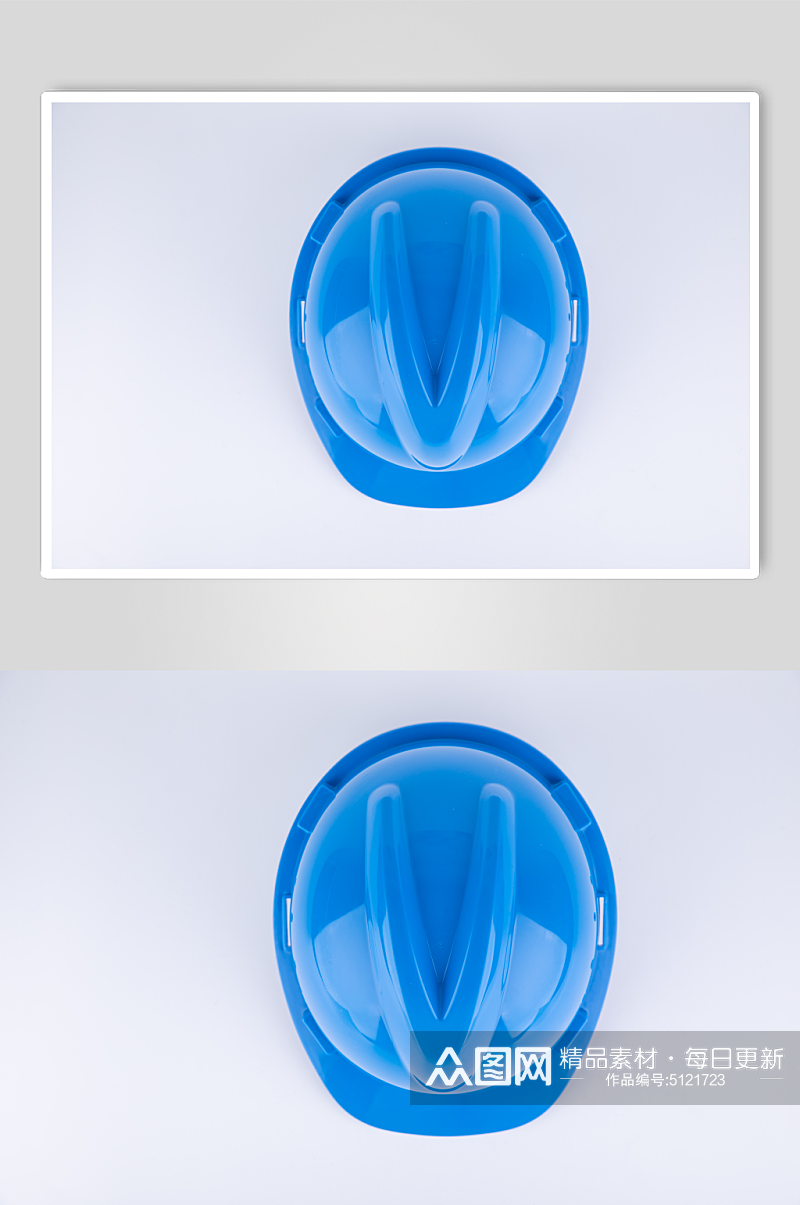 蓝色安全帽安全生产摄影图片素材