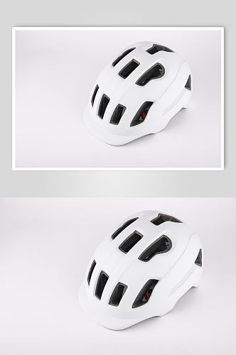 白色安全帽安全生产摄影图片