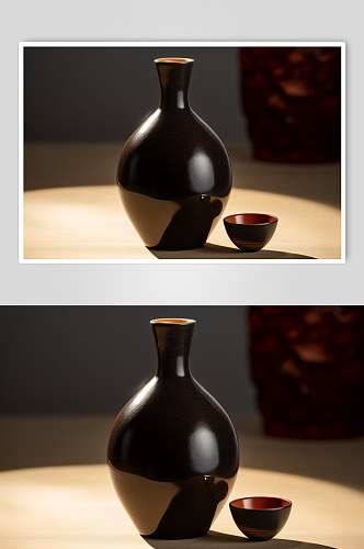 AI数字艺术陶瓷白酒酒坛子摄影图片