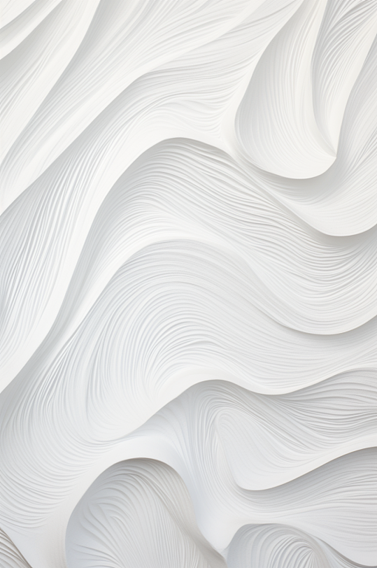 AI数字艺术白色波浪褶皱纹理背景图