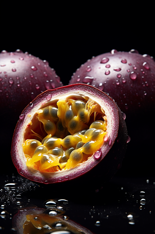 AI数字艺术百香果果树果园农产品摄影图