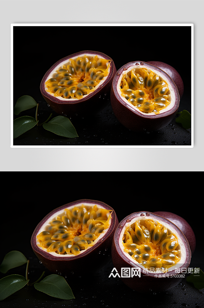 AI数字艺术百香果果树果园农产品摄影图素材