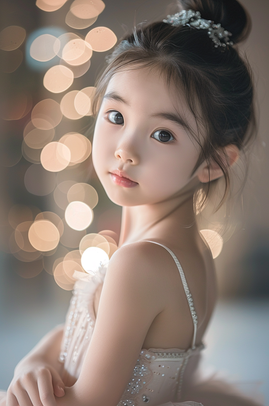 AI数字艺术少儿芭蕾舞培训肖像人物摄影图-众图网