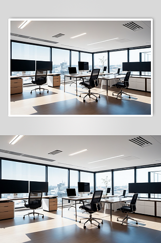 AI数字艺术公司企业办公室室内设计图片