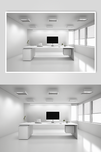 AI数字艺术企业办公室室内工作场景设计