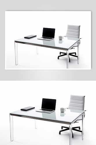 AI数字艺术商务办公室桌椅模型