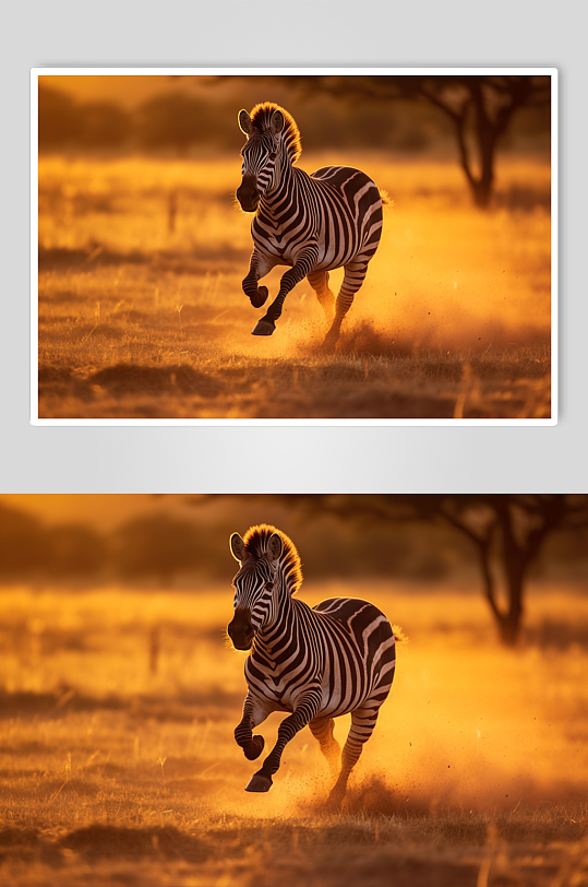 AI数字斑马动物摄影图