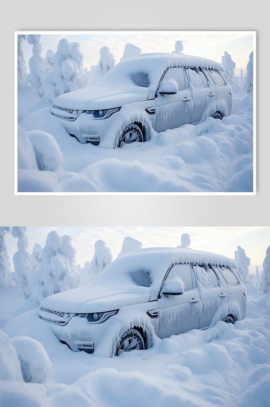 AI数字艺术自然灾害暴雪摄影图片
