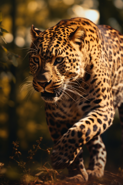 AI数字艺术豹子动物摄影图片