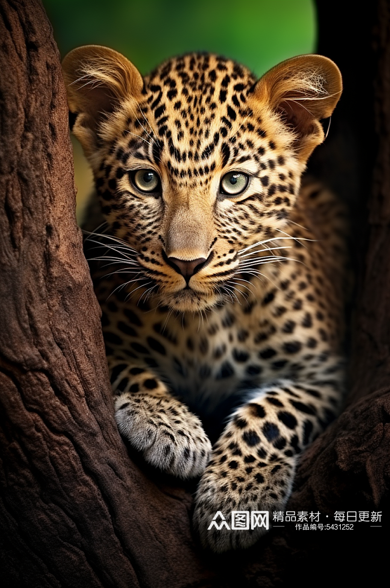 AI数字艺术豹子动物摄影图片素材