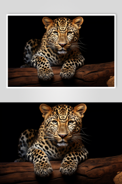 AI数字艺术豹子动物摄影图片