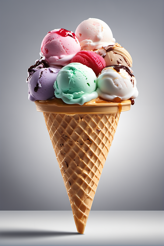 AI数字艺术冷饮雪糕冰淇淋摄影图