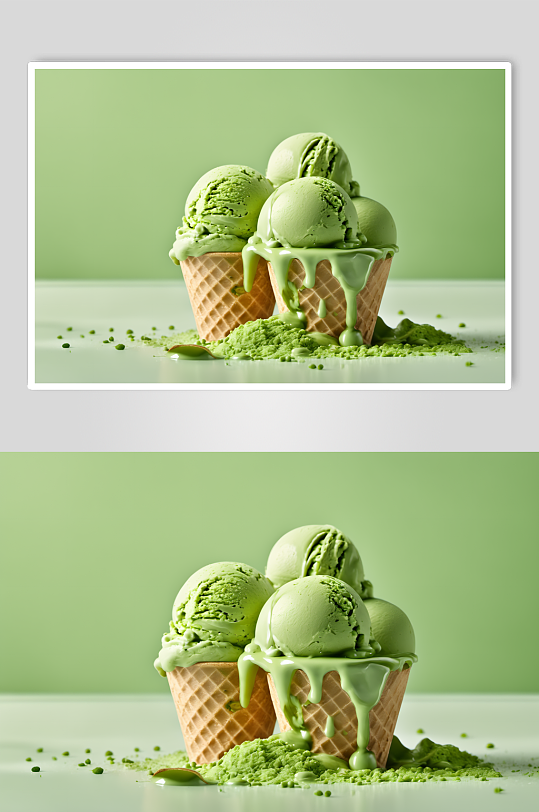 AI数字艺术美味甜食雪糕摄影图